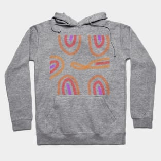 pink blue purple watercolor shapes design Hoodie